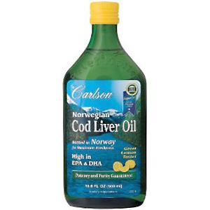 Norwegian Cod Liver Oil Lemon Flavor (500 ml) Carlson Labs
